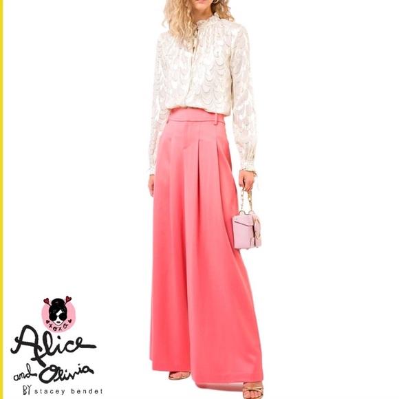 Alice + Olivia Wide Leg Palazzo Pants - Picture 3 of 9